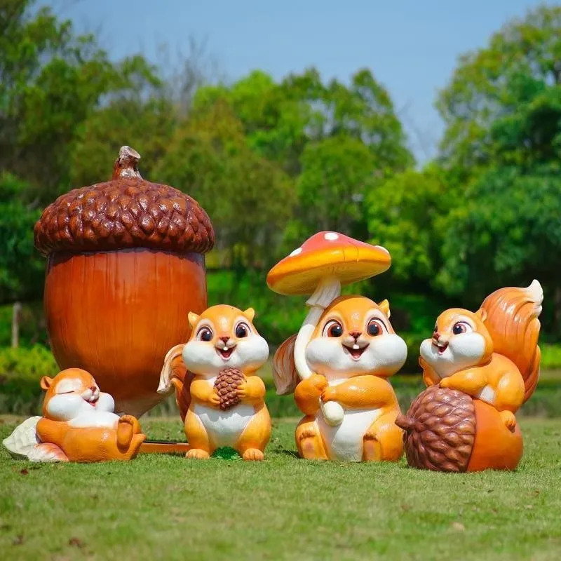 Escultura de fibra de vidro de - Gardening Tools Cartoon avaliação e preço