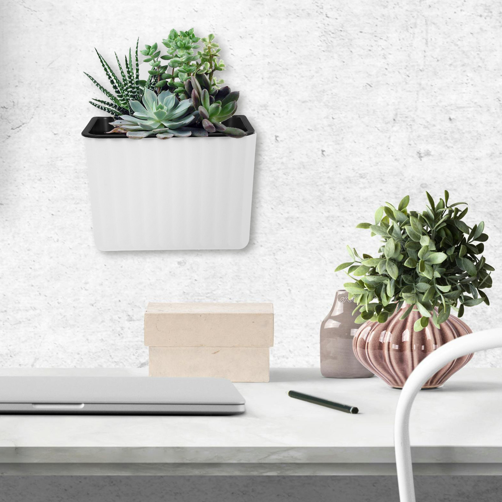 2 Peças de Vasos de Flores par - Self-Watering Planter avaliação e preço