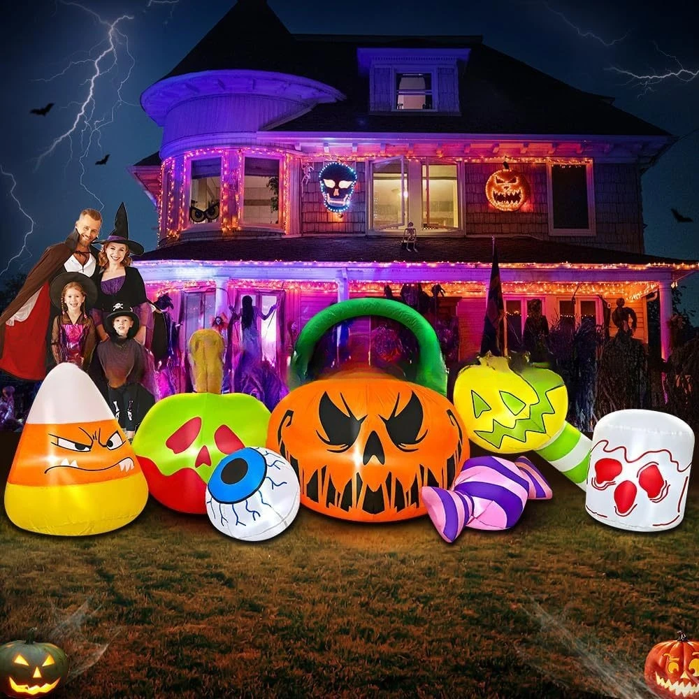 Abóbora inflável de Halloween  - Gardening Tools Cartoon avaliação e preço