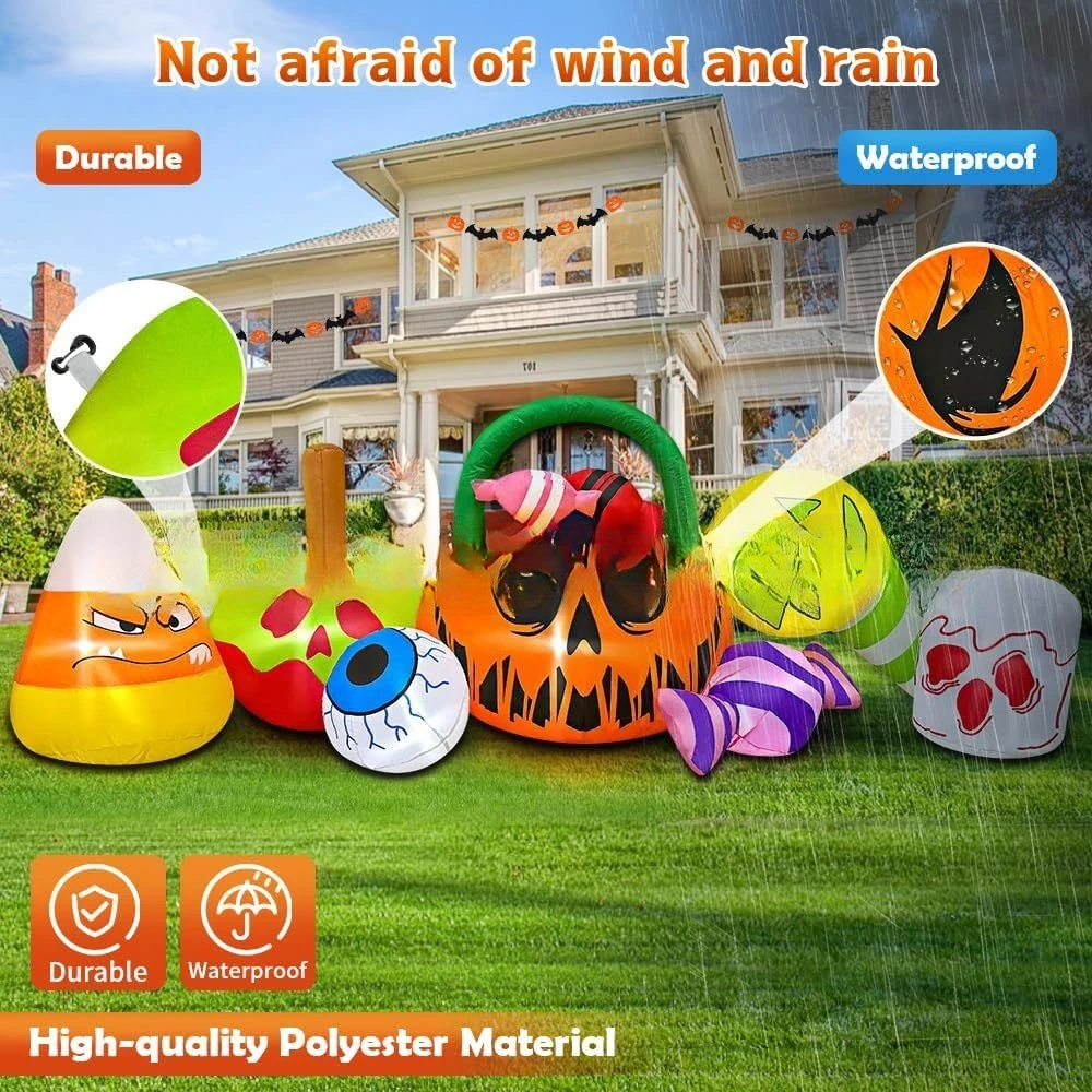 Abóbora inflável de Halloween  - Gardening Tools Cartoon avaliação e preço