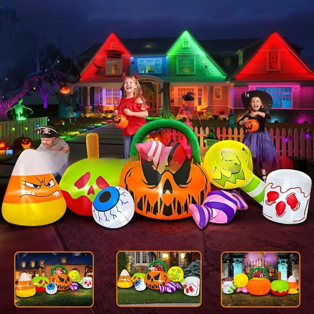 Abóbora inflável de Halloween  - Gardening Tools Cartoon avaliação e preço