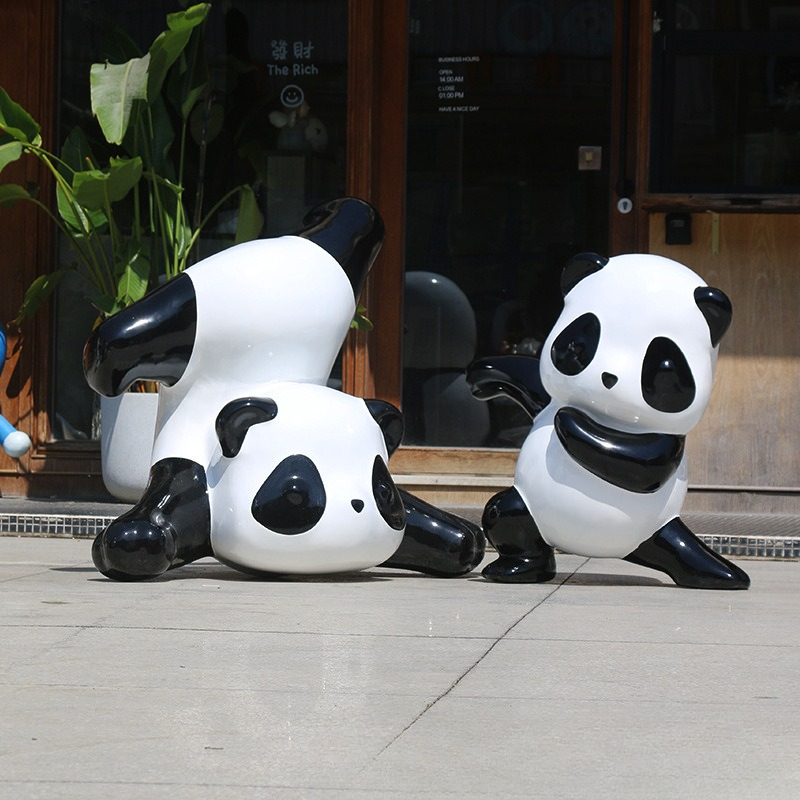 Escultura de panda de simulaçã - Gardening Tools Cartoon avaliação e preço